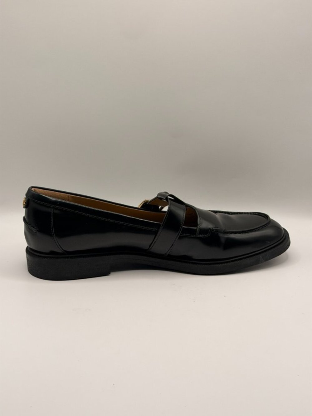 Sam Edelman Women's Elaina T-Strap Leather Mary Jane Black Loafers Sz 10.5 - Picture 7 of 9